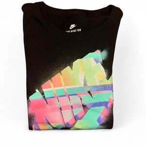 Nike Black Tee with Neon Graphic